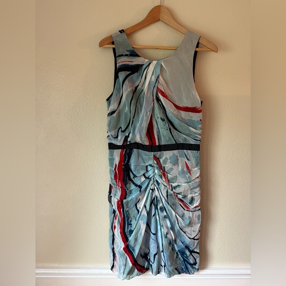 Diane Von Furstenberg Paradis Silk Chiffon Ruffle Mini Dress - Picture 3 of 4